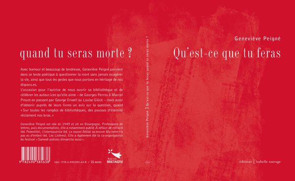 Geneviève Peigné, qu'est-ce que tu feras quand tu seras morte